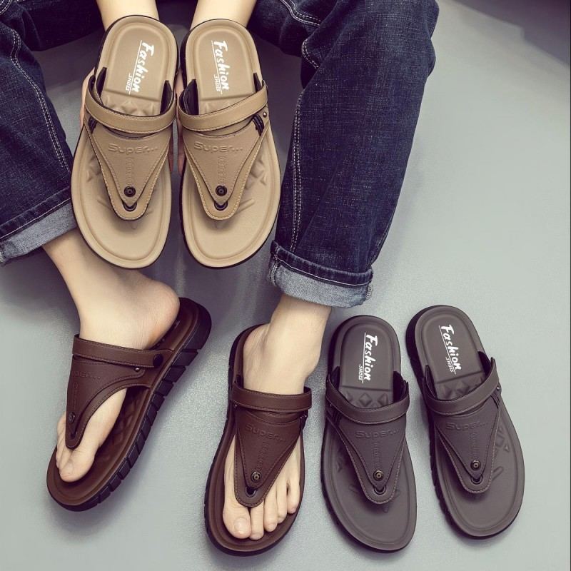 PVC Leather Sandals for Men