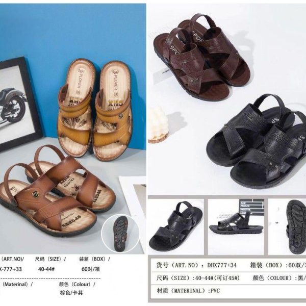 PVC Leather Sandals for Men