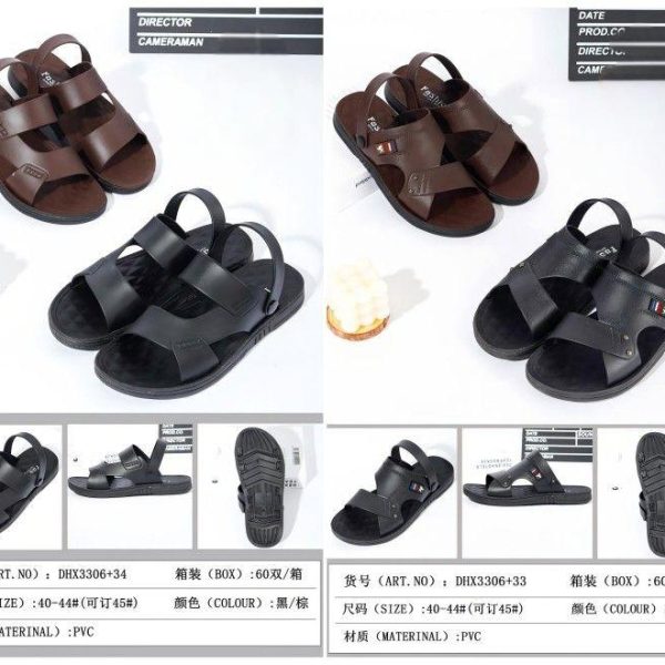PVC Leather Sandals for Men