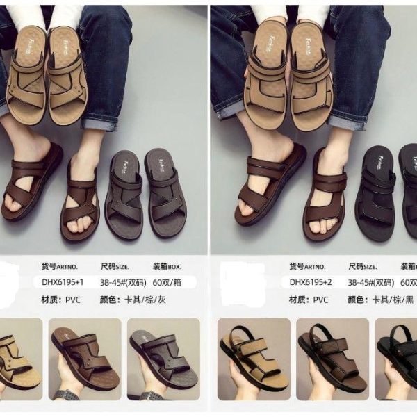 PVC Leather Sandals for Men